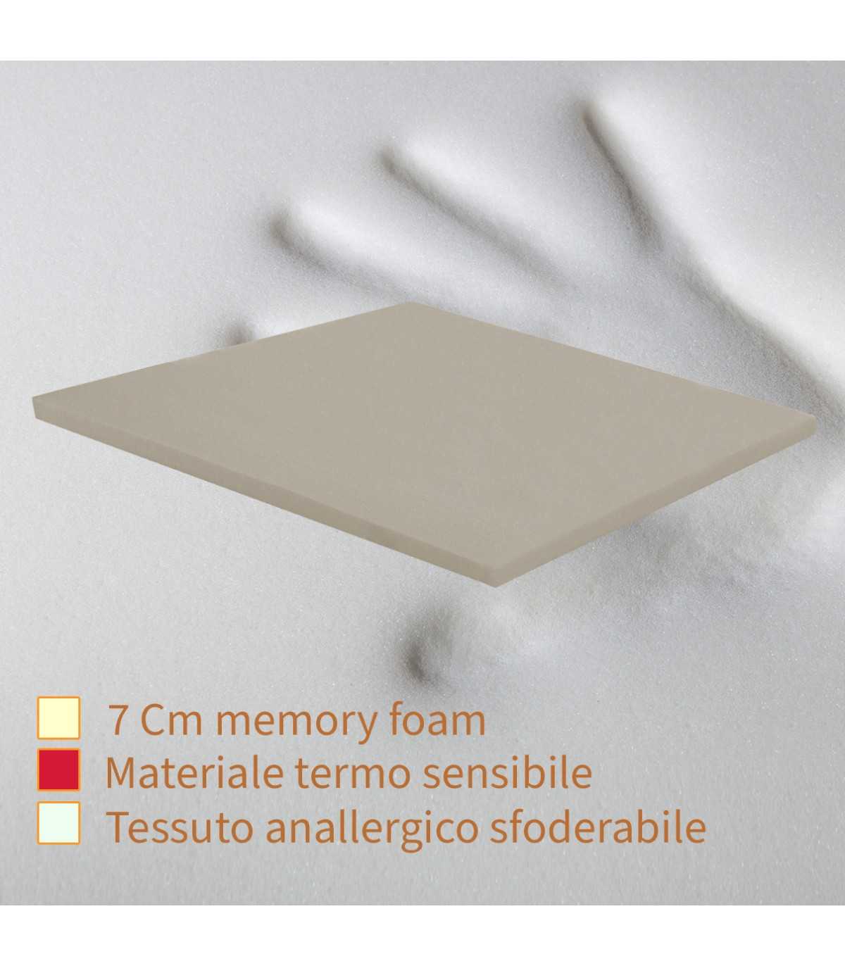 Topper memory 7 cm morbido