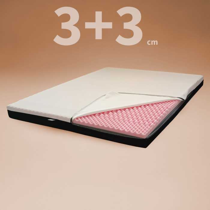 Topper 6 cm multistrato Memory foam capovolgibile