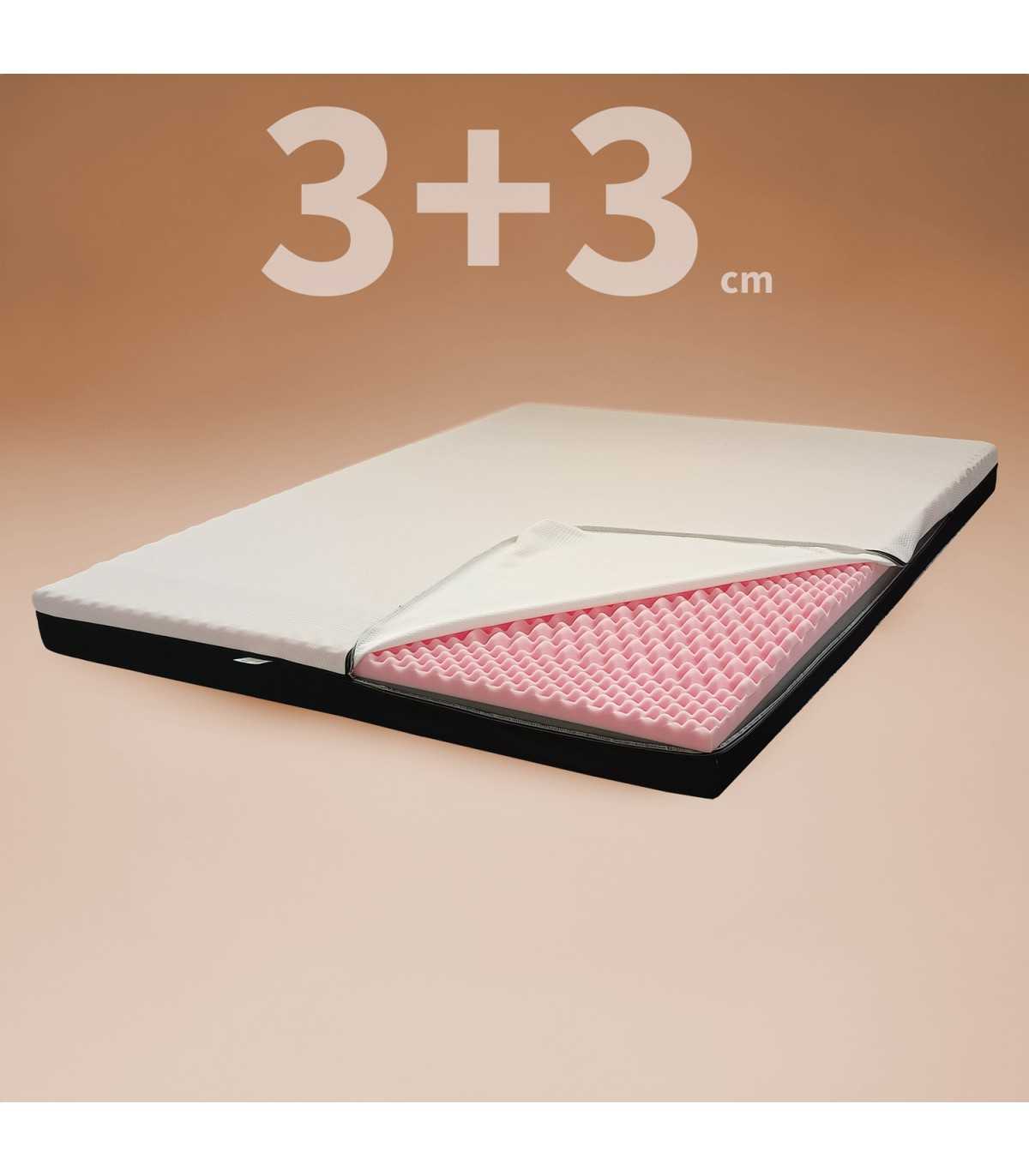 Topper 6 cm multistrato Memory foam capovolgibile