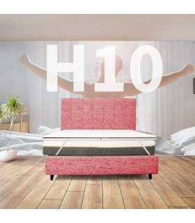 Topper molto rigido, correttore alto 10 cm con tessuto anallergico sfoderabile - MOD. Fisio nature H10