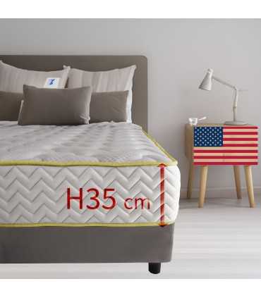 Materasso molto alto Memory Americano, materasso altissimo