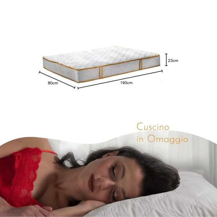 Materasso memory semirigido e molle insacchettate ORTOPEDICO