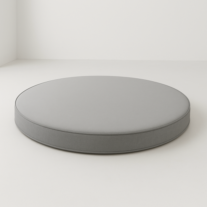 Materasso rotondo alto 8 cm con tessuto anallergico.