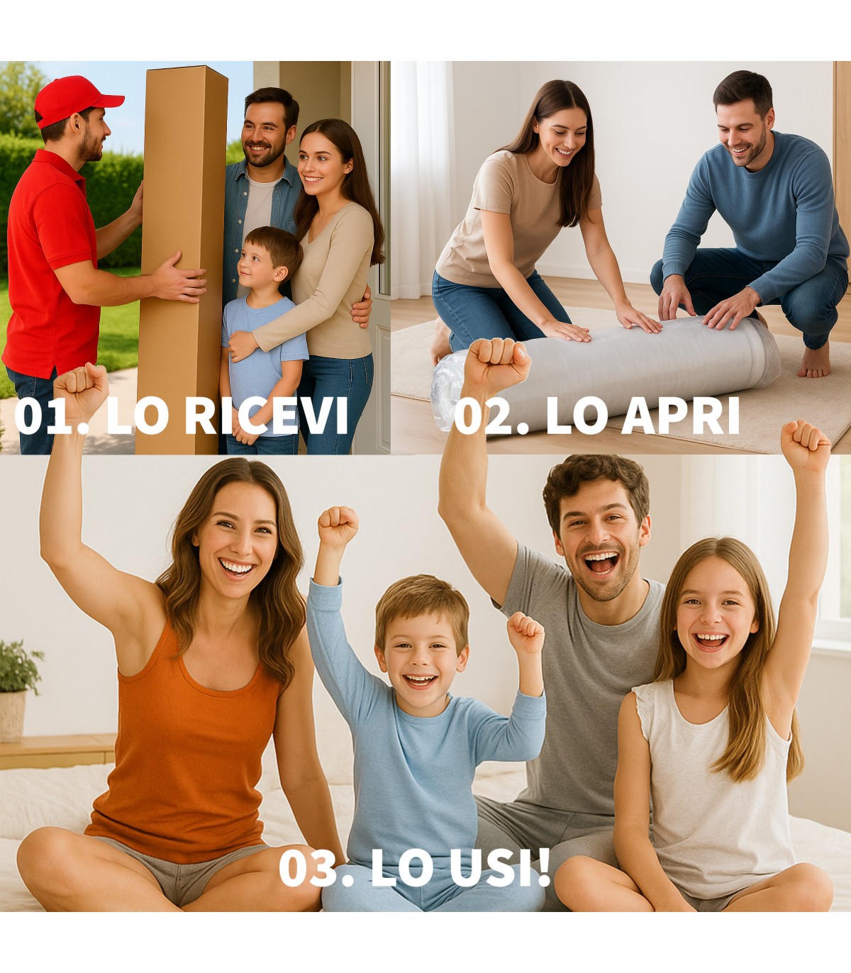 Materasso alto 25 cm semirigido in Memory foam | OFFERTA!