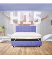 TOPPER RIGIDO A ZONE DIFFERENZIATE anche per pesi extra H15 Cm | sfoderabile con elastici - MOD. FISIO H15