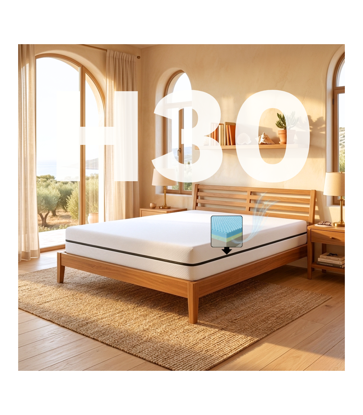 Materasso Memory Foam Alto 30 cm