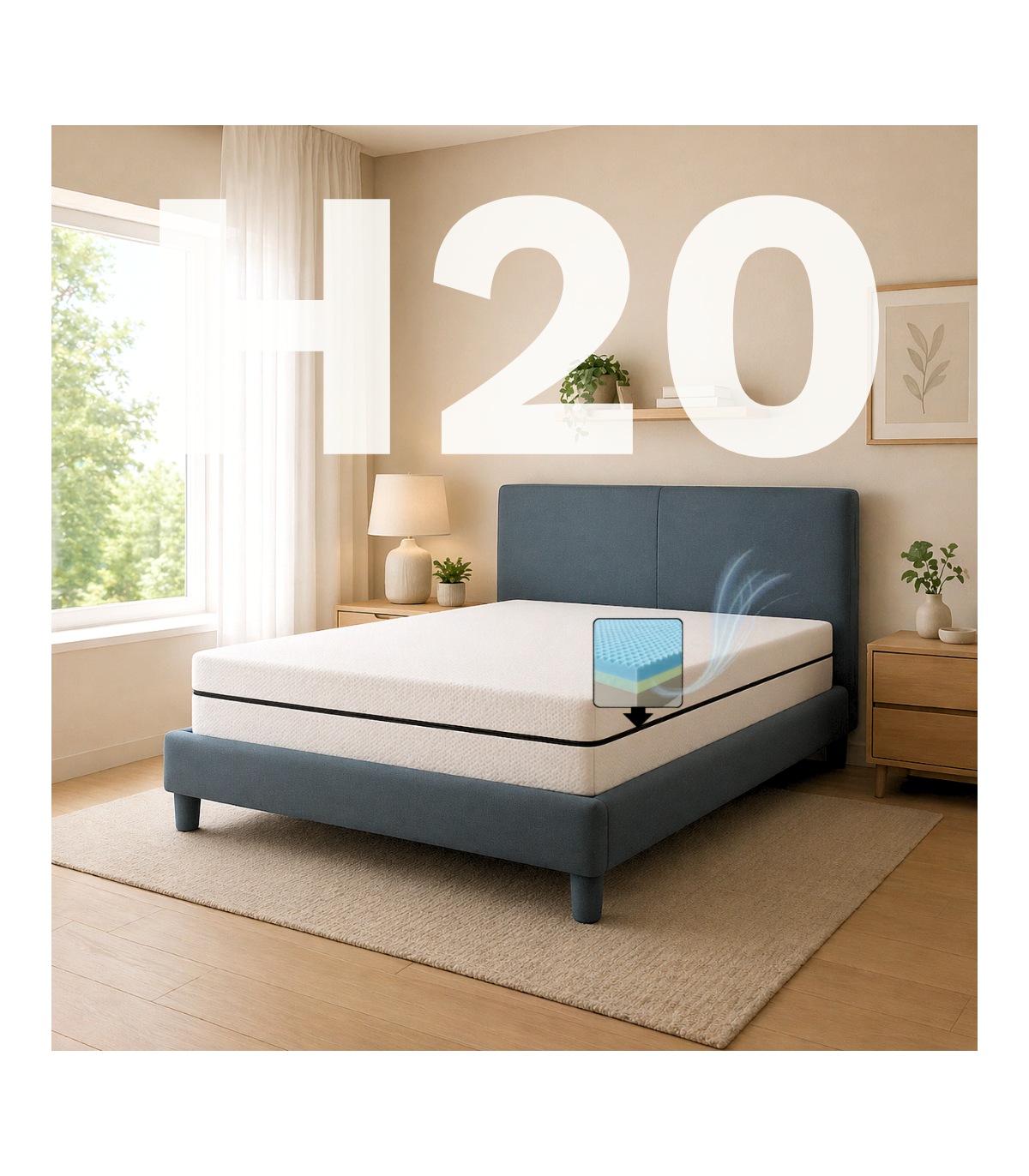 Materasso Memory Foam 20 cm