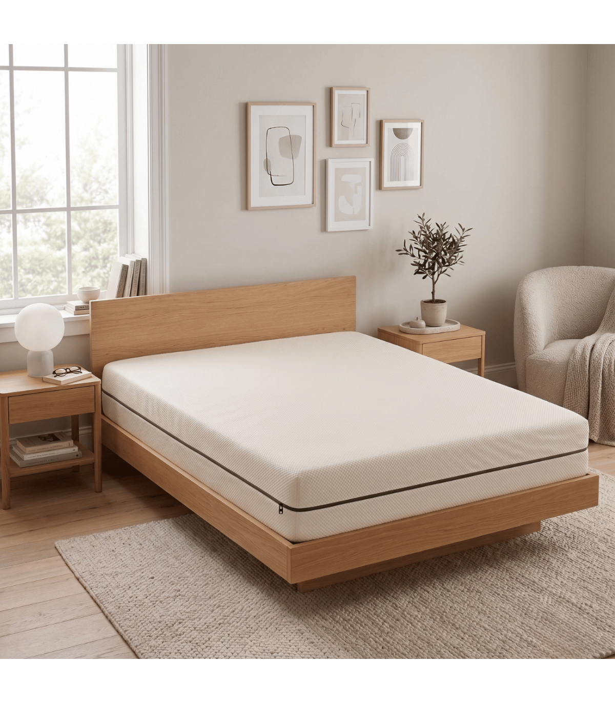 Materasso con Memory foam semirigido alto 20 cm con tessuto a scelta | sfoderabile