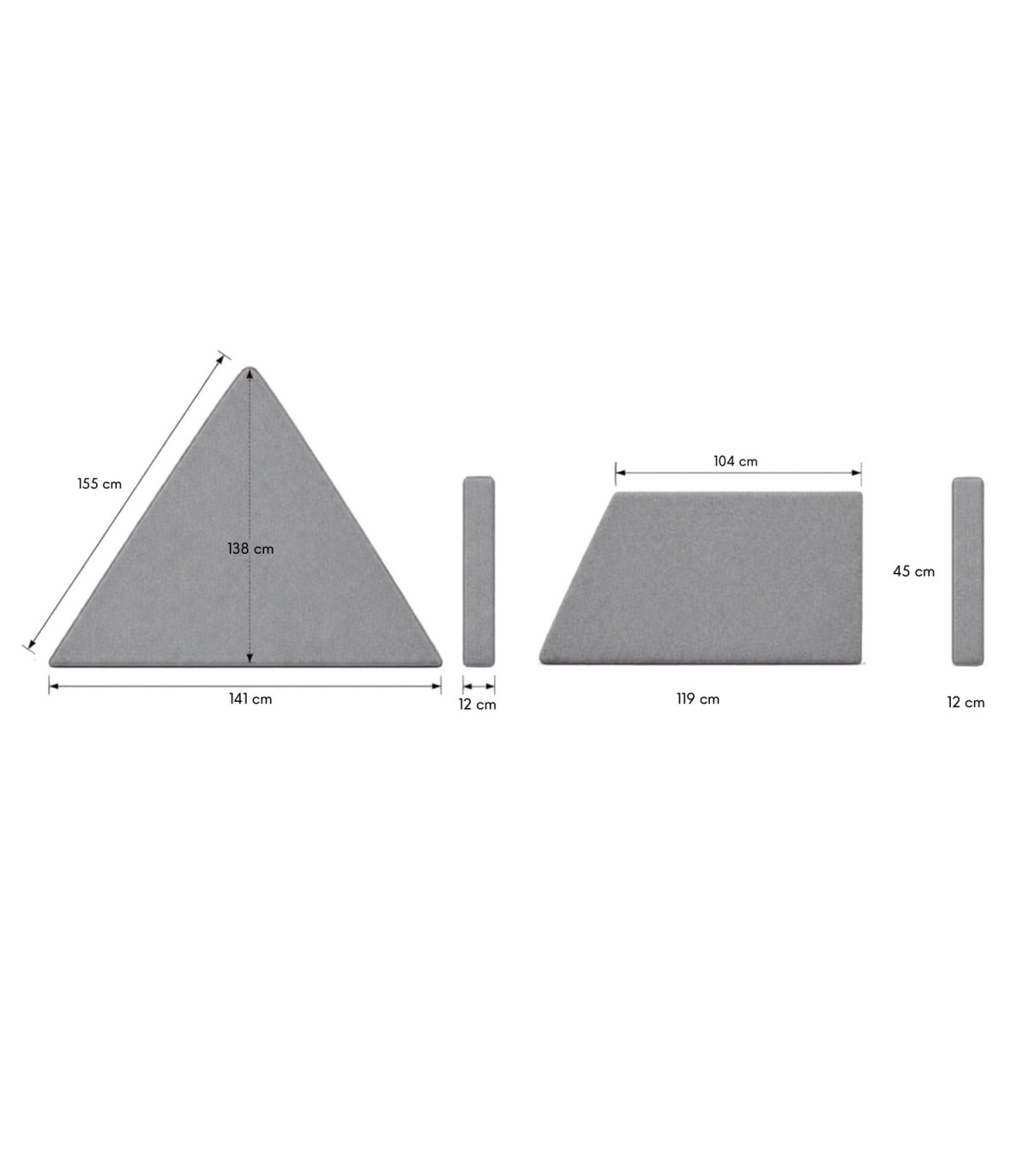Materasso sagomato per camion, camper e roulotte 12 cm