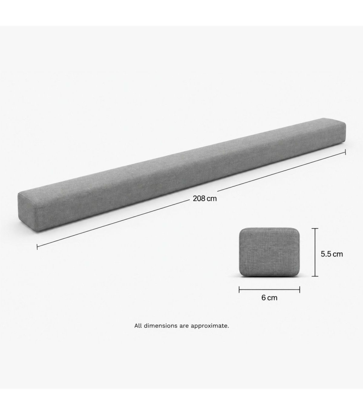 Compensatore sagomato su misura 208 x 6 cm