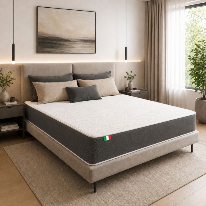 Materasso memory foam alto 25 cm.